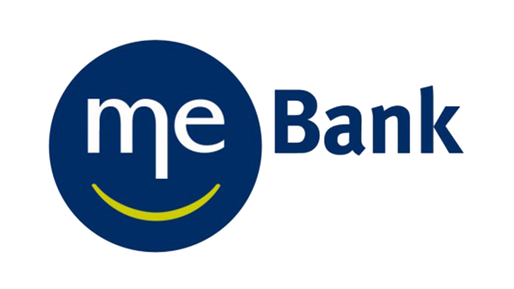 ME Bank logo indicates it is one of the 20-plus lenders on the lending panel of Haas Associates, mortgage broker Brisbane. 